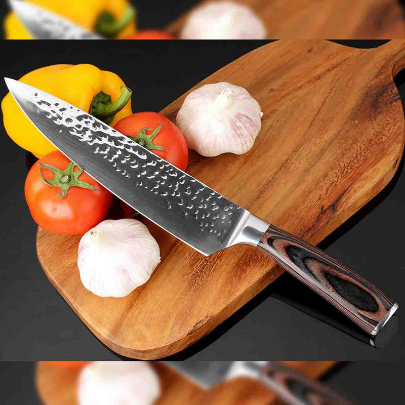 Faca do Chef 8 Inox para Churrasco Martelado Profissional