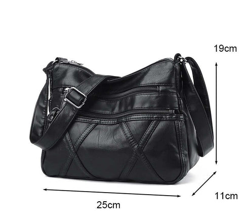 Bolsa Feminina de Couro Multi Bolsos Soraya